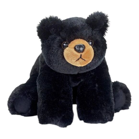 Bearington 12.5" Black Bear Baby Bandit Teddy Bear Soft Fur EUC - Picture 1 of 9